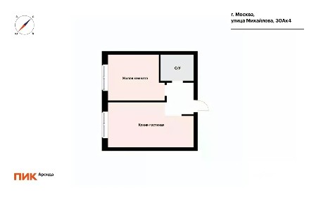 Сдается 1-комн. квартира, 41,7 м²