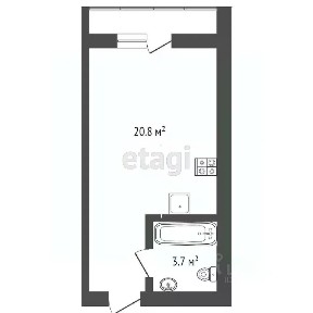Продается студия, 24,4 м²