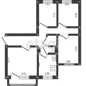 Продается 4-комн. квартира, 80 м²