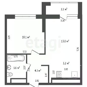 Продается 1-комн. квартира, 34,2 м²