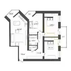 Продается 3-комн. квартира, 94,6 м²