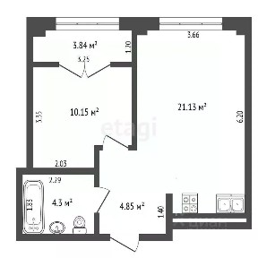 Продается 1-комн. квартира, 40,1 м²