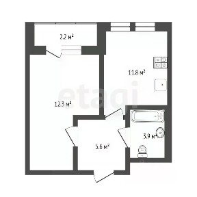 Продается 1-комн. квартира, 33,7 м²