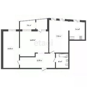 Продается 2-комн. квартира, 76,1 м²