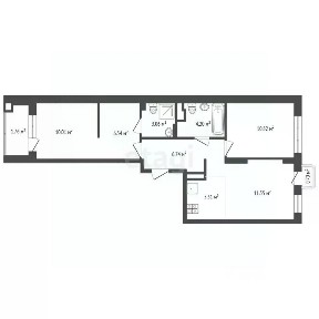 Продается 2-комн. квартира, 58,2 м²