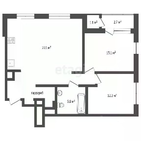Продается 2-комн. квартира, 70 м²