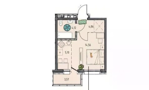 Продается 1-комн. квартира, 32,21 м²