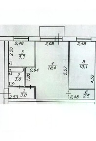 Продается доля, 44,7 м²