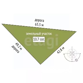Продается участок, 10,65 сот.