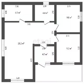 Продается 1-этажный дом, 75 м²
