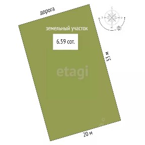 Продается 1-этажный дом, 65 м²