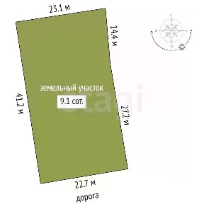 Продается участок, 9,2 сот.