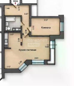 Продается 2-комн. квартира, 39,4 м²