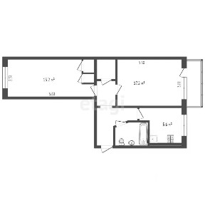 Продается 2-комн. квартира, 43,9 м²