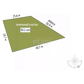 Продается участок, 10,2 сот.