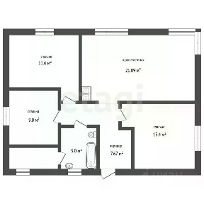 Продается 1-этажный дом, 80 м²