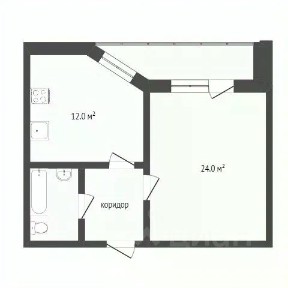 Продается 1-комн. квартира, 54 м²