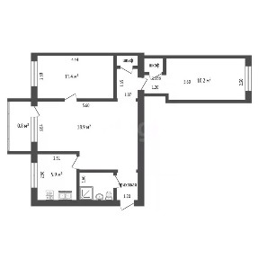 Продается 3-комн. квартира, 58 м²