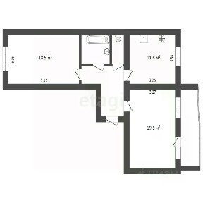 Продается 2-комн. квартира, 63,8 м²