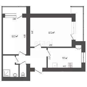 Продается 2-комн. квартира, 52 м²