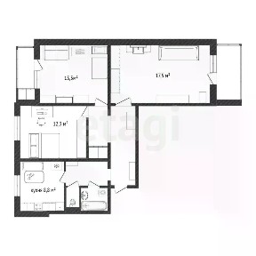 Продается 3-комн. квартира, 71,8 м²