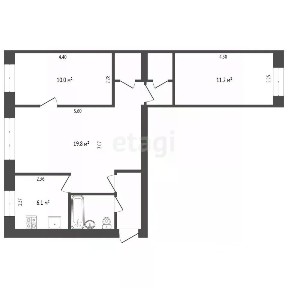 Продается 3-комн. квартира, 55,2 м²