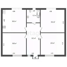 Продается 1-этажный дом, 90 м²