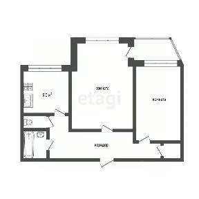 Продается 2-комн. квартира, 60 м²