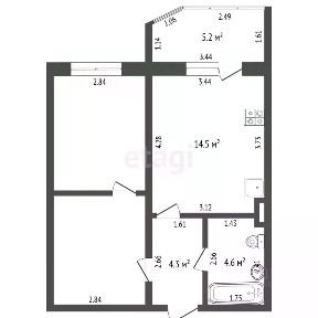 Продается 1-комн. квартира, 48,5 м²