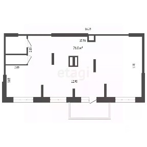 Продается помещение свободного назначения, 76 м²