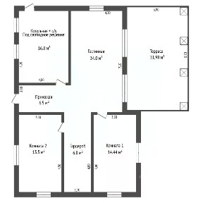 Продается 1-этажный дом, 128 м²