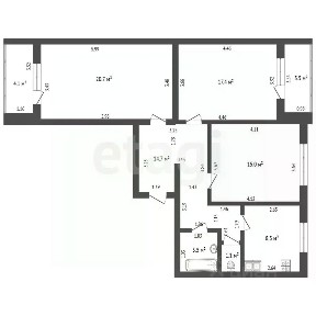 Продается 3-комн. квартира, 80,9 м²