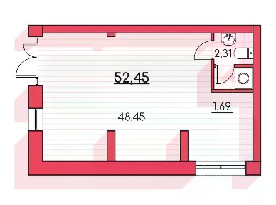 Продается помещение свободного назначения, 52,45 м²