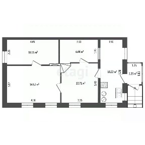 Продается 1-этажный дом, 102,6 м²