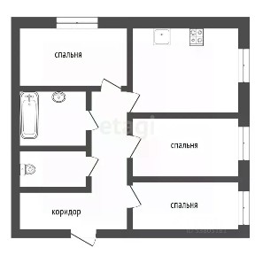 Продается 1-этажный дом, 88,7 м²