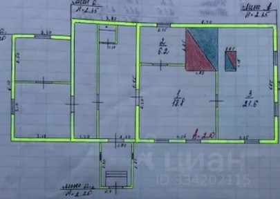 Продается 1-этажный дом, 46,6 м²