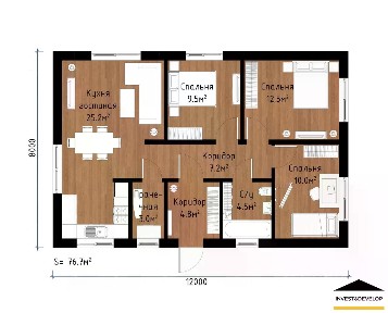 Продается 2-этажный дом, 120 м²