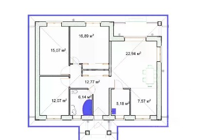 Продается 1-этажный дом, 116 м²