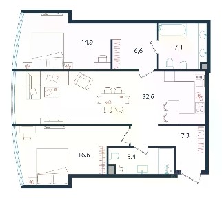 Продается 3-комн. квартира, 90,5 м²