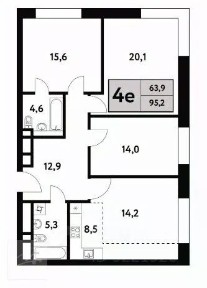 Продается 4-комн. квартира, 95,2 м²