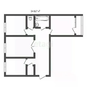 Продается 3-комн. квартира, 62,3 м²