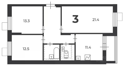 Продается 3-комн. квартира, 75,8 м²