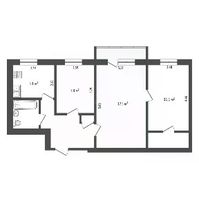 Продается 2-комн. квартира, 56,6 м²
