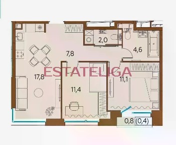 Продается 3-комн. квартира, 59 м²
