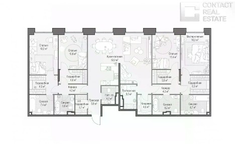 Продается 5-комн. квартира, 211 м²