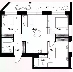 Продается 3-комн. квартира, 96 м²