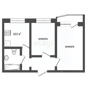 Продается 2-комн. квартира, 57,6 м²