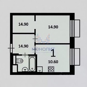 Продается 1-комн. квартира, 34 м²