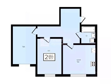 Продается 2-комн. квартира, 53 м²