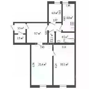 Продается 3-комн. квартира, 80,1 м²